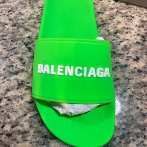 Balenciaga Neon Slides